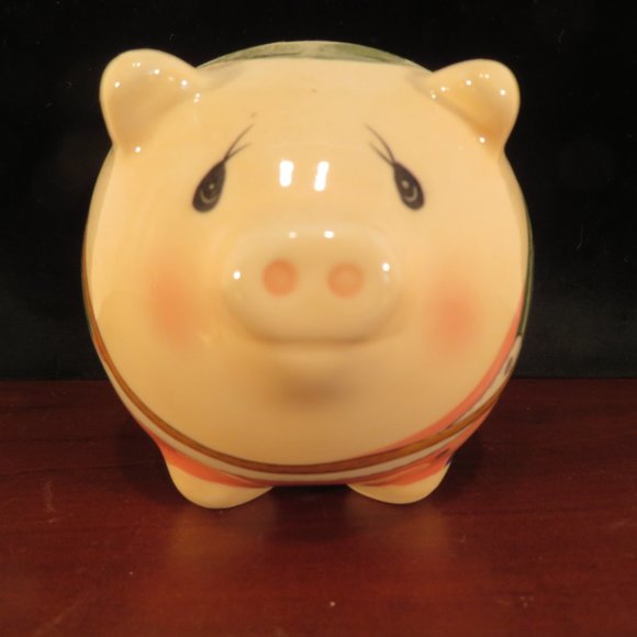FISHERMAN Angler Piggy BANK Ceramic 6" x 4" (117C) - Picture 2 of 6